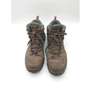 Mens Vasque Work Hiking Brown Leather Vibram Boots Size 8.5W 7424W Waterproof